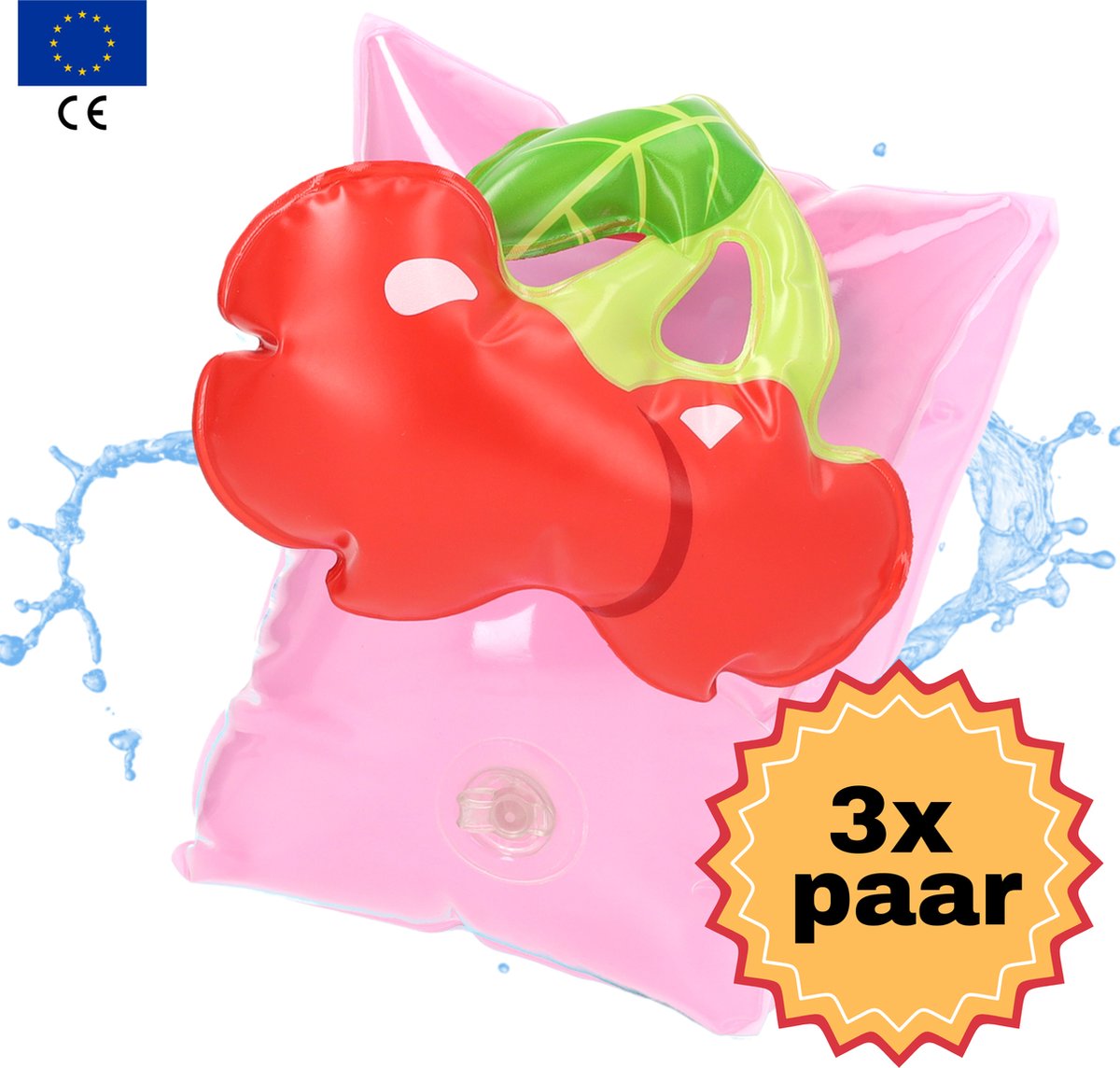  ® Zwembandjes - Zwembandjes - Zwemveiligheid - Zwemvest - Kersen - 0-15 kg - 4 paar