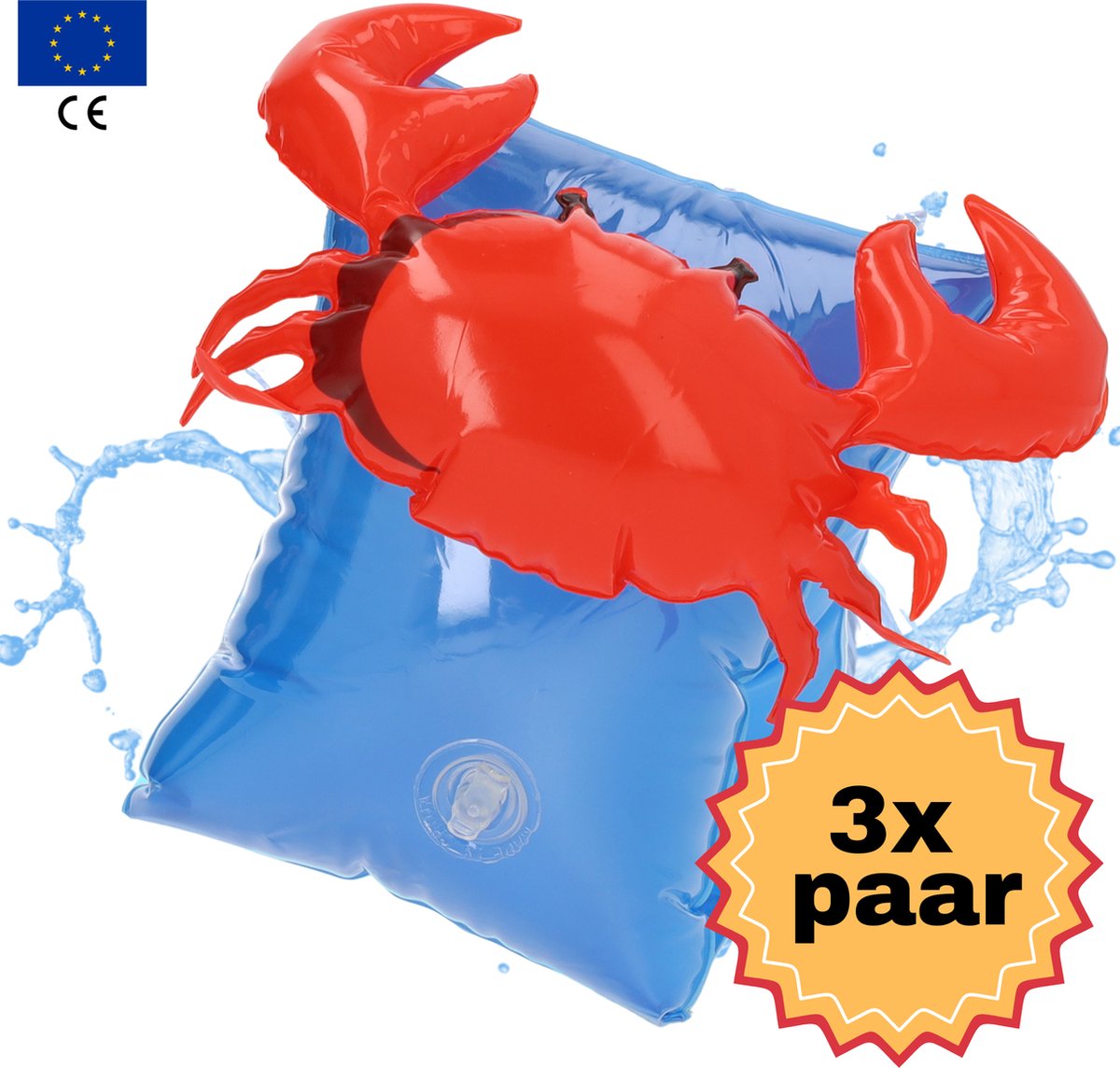  ® Zwembandjes - Zwembandjes - Zwemveiligheid - Zwemvest - Krab - 0-15 kg - 3 paar