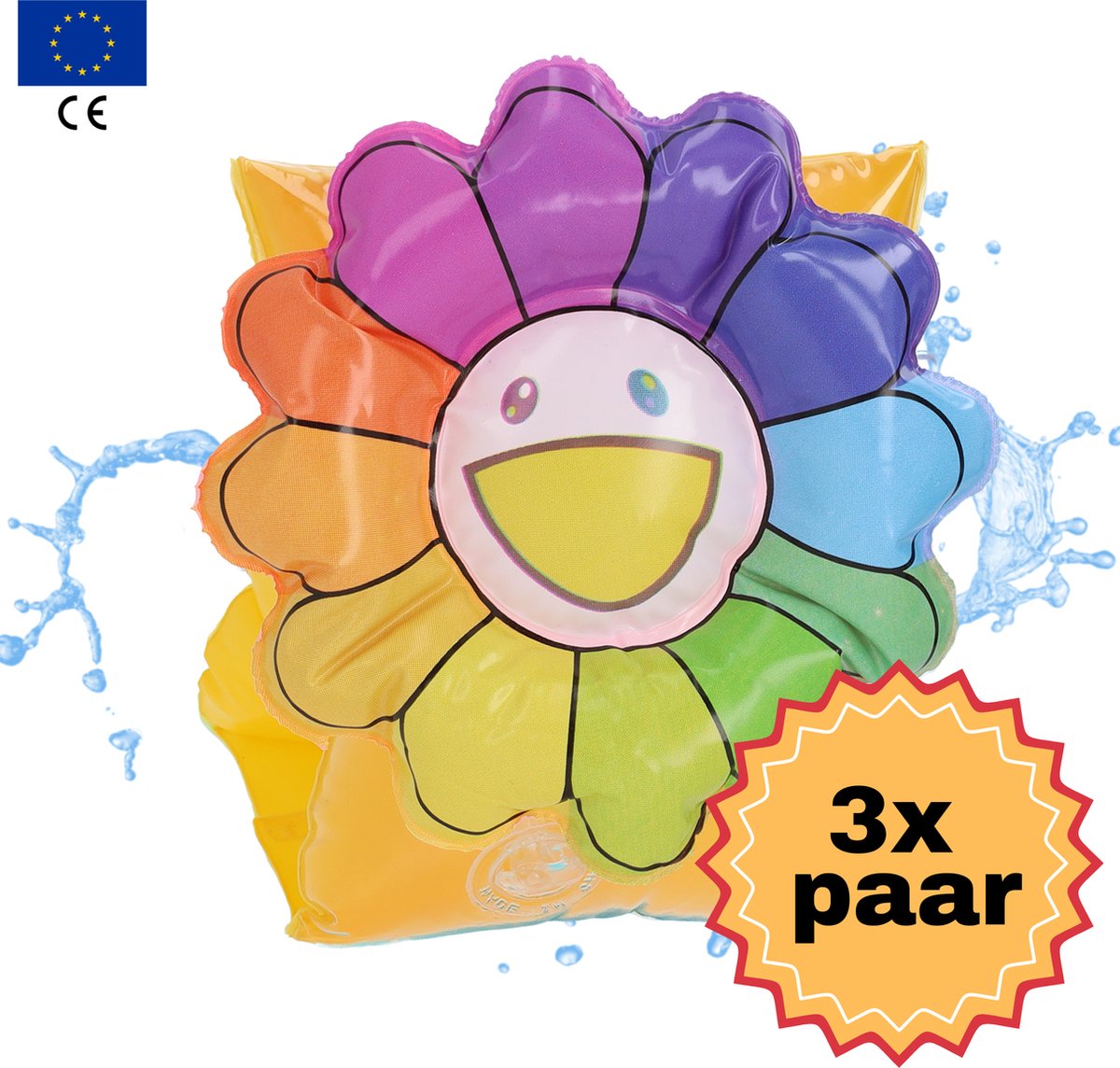  ® Zwembandjes - Zwembandjes - Zwemveiligheid - Zwemvest - Zonnebloem - 0-15 kg - 3 paar