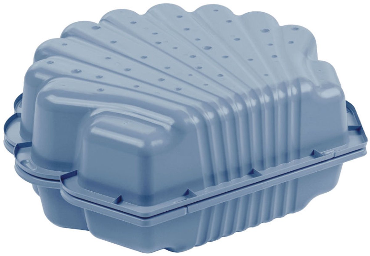 Zandbak schelp pastel licht blauw 2-delig88 x 77cm x 36 cm SwingKing Zandbak / waterbak met deksel