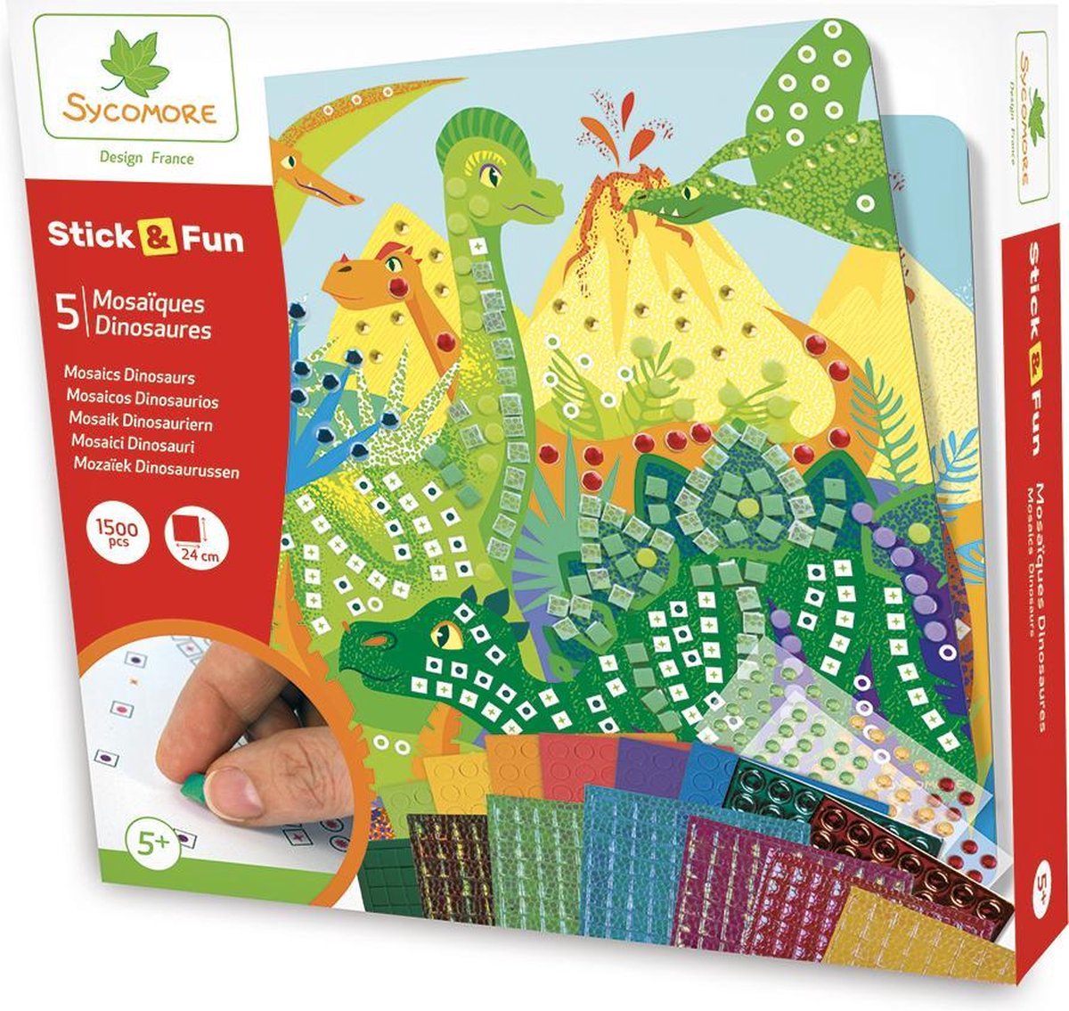 Sycomore - Stick & Fun Mozaïek - Dinosaurussen