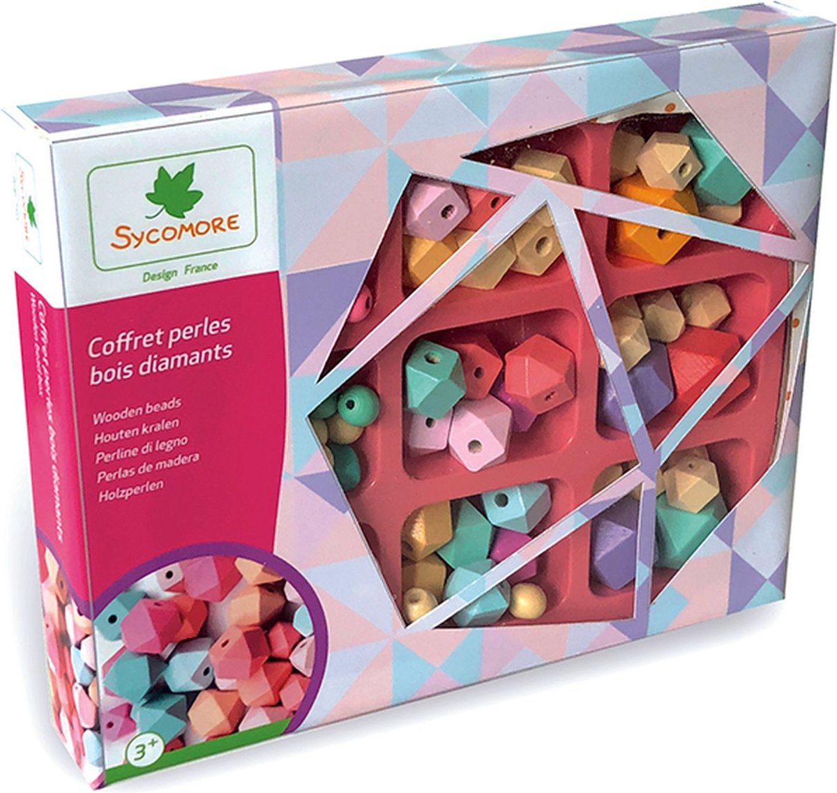 Sycomore - coffret perles bois diamants