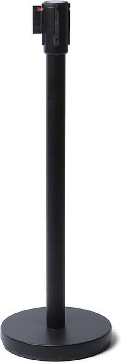   BBEBLACK Afzetpaal Flexi Economy Zwart Met 2,5 M Trekband Zwart