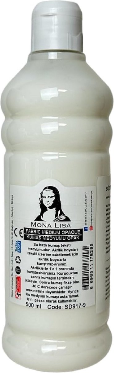 SÜDOR Textielmedium 500 ml. maakt van acrylverf textielverf, verbetert de hechting van acrylverf op stoffen. Wasmachinebestendig, wasbestendig. Textielverf medium, stofverf medium