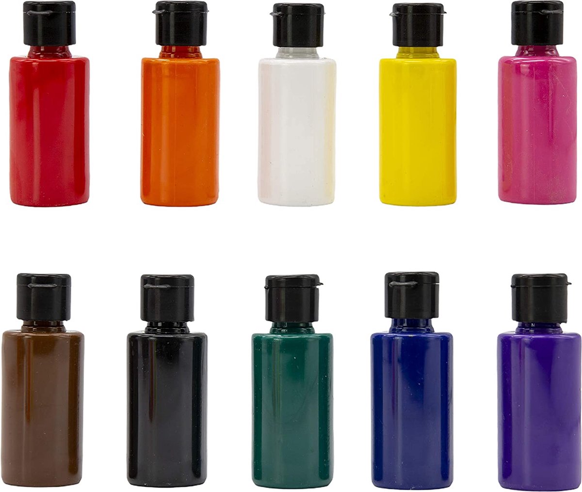 SÜDOR acrylverf set voor kinderen en volwassenen, schoolverf set 10 kleuren elk 40ml, houtverf, universele verf voor hout, steen, canvas, paaseieren (10x40ml)