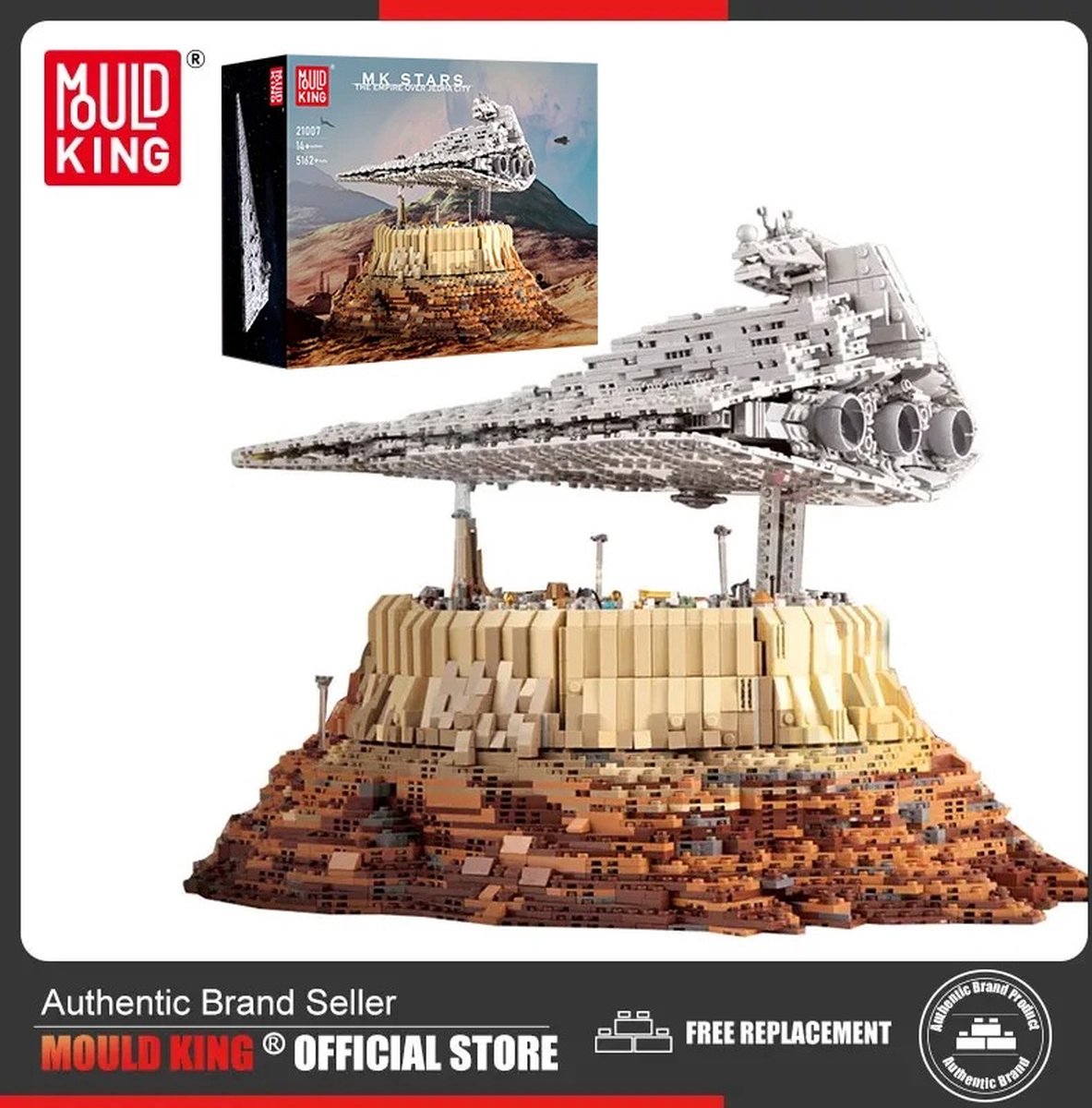 T&L Store® Ruimteschip bouwstenen - 5162 stuks - Sciencefiction - 50X30X34cm - Met standaard - Speelgoed - Cadeau