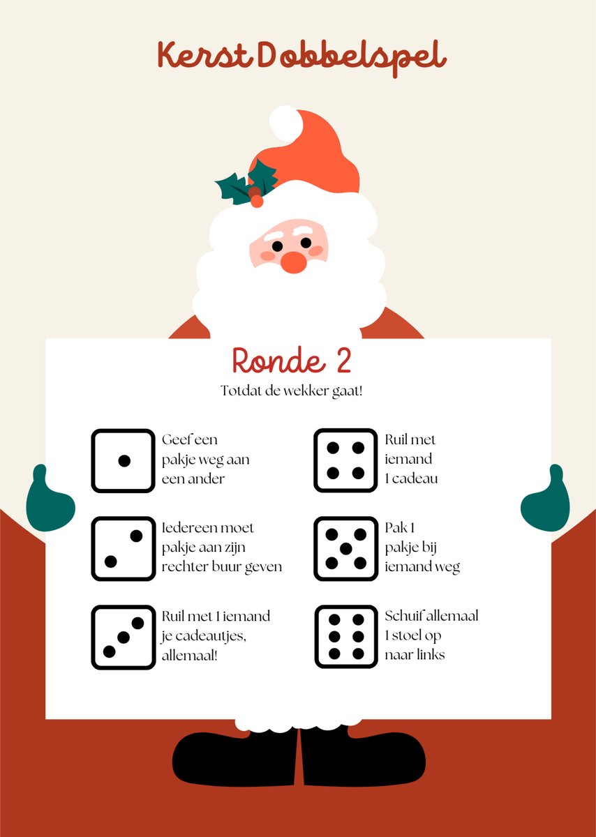 T&F Creations Kerstspel set - dobbelspel - incl foam dobbelsteen - geel