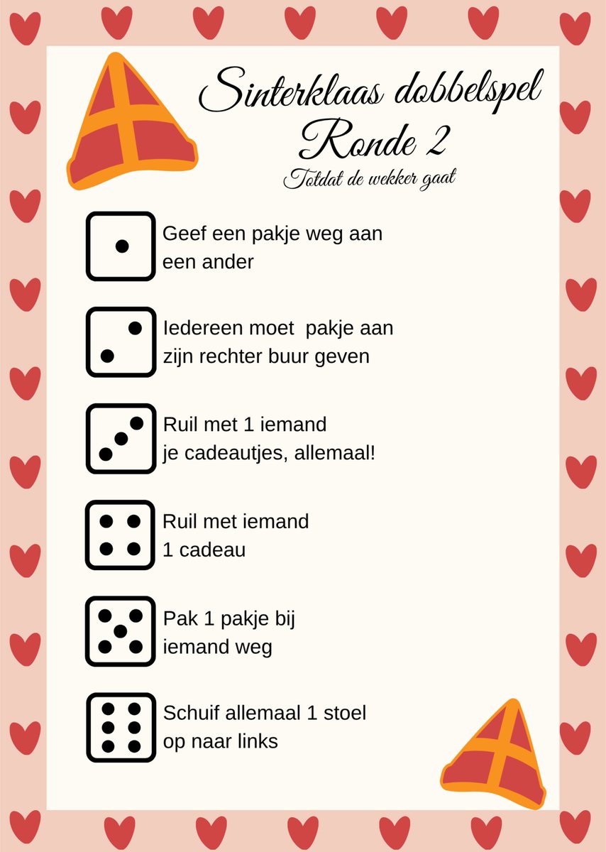 T&F Creations Sinterklaasspel set - dobbelspel - incl foam dobbelsteen - groen