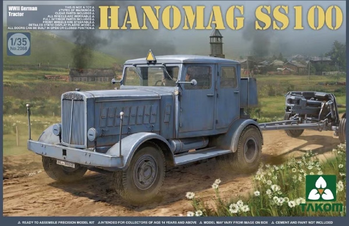 1:35 Takom 2068 Hanomag SS100 - WWII German Tractor Plastic kit