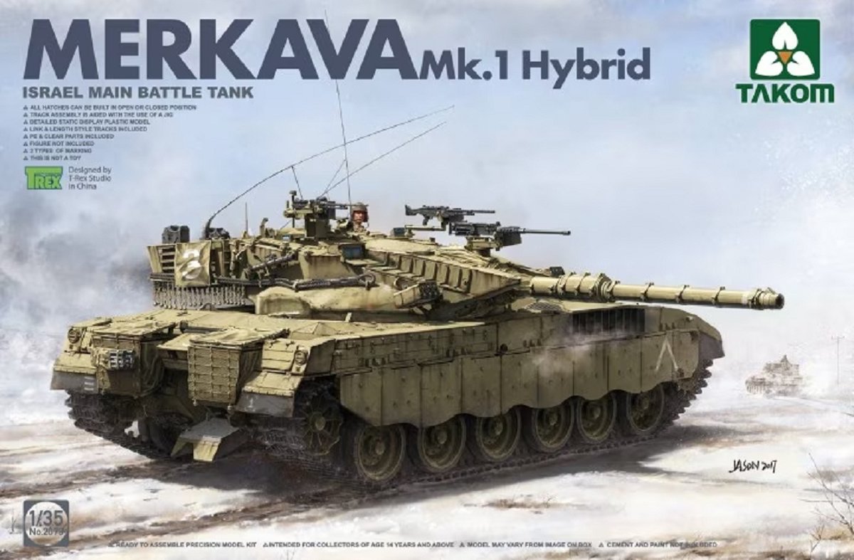 1:35 Takom 2079 Merkava Mk.1 Hybrid Tank Plastic kit