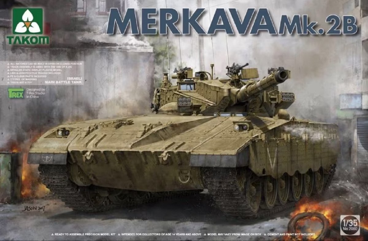 1:35 Takom 2080 Merkava Mk.2B Tank Plastic kit