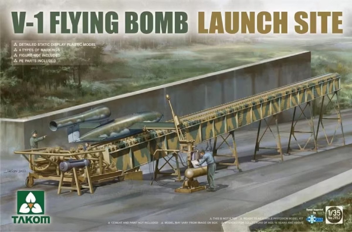 1:35 Takom 2152 V-1 Flying Bomb Launch Site Plastic kit