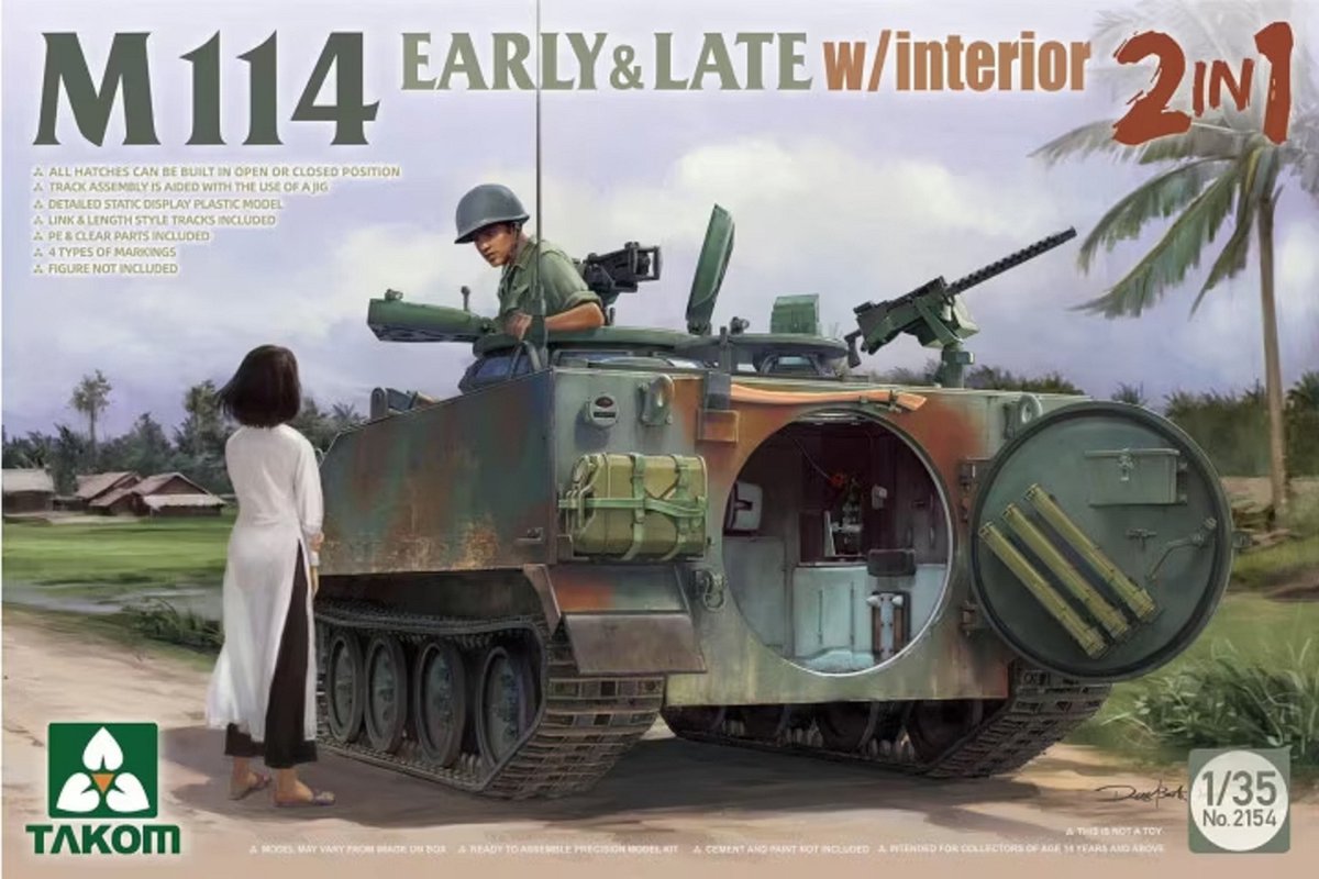1:35 Takom 2154 M114 early & late type with Interior Plastic kit