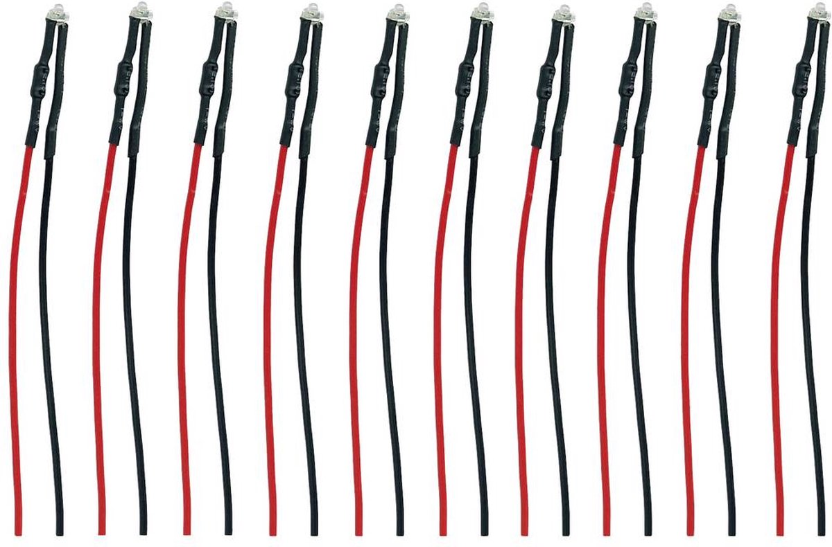 TAMS Elektronik 81-50160-10-C LED Met aansluitdraden Koud-wit 10 stuk(s)
