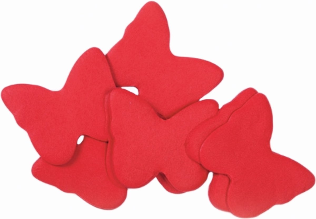   Slowfall Confetti Butterflies 55x55mm, red, 1kg