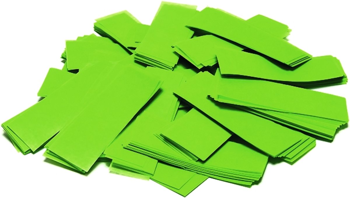   Slowfall Confetti rectangular 55x18mm, light green, 1kg