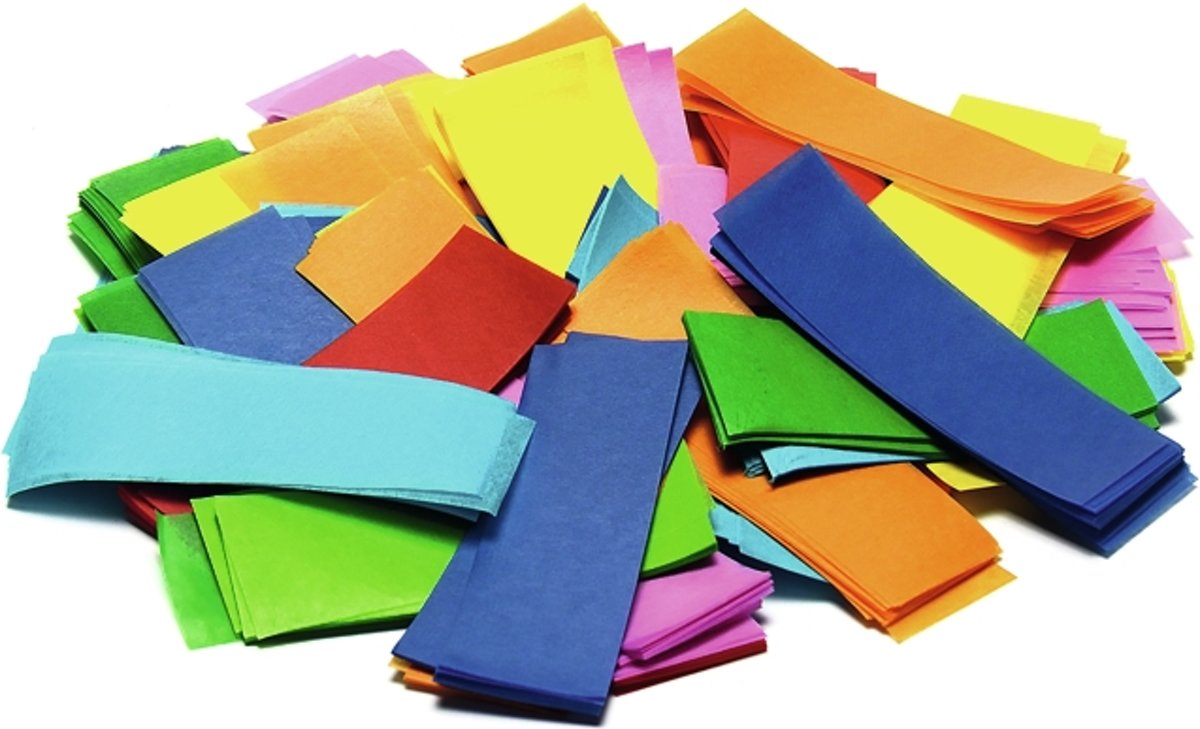   Slowfall Confetti rectangular 55x18mm, multicolor, 1kg