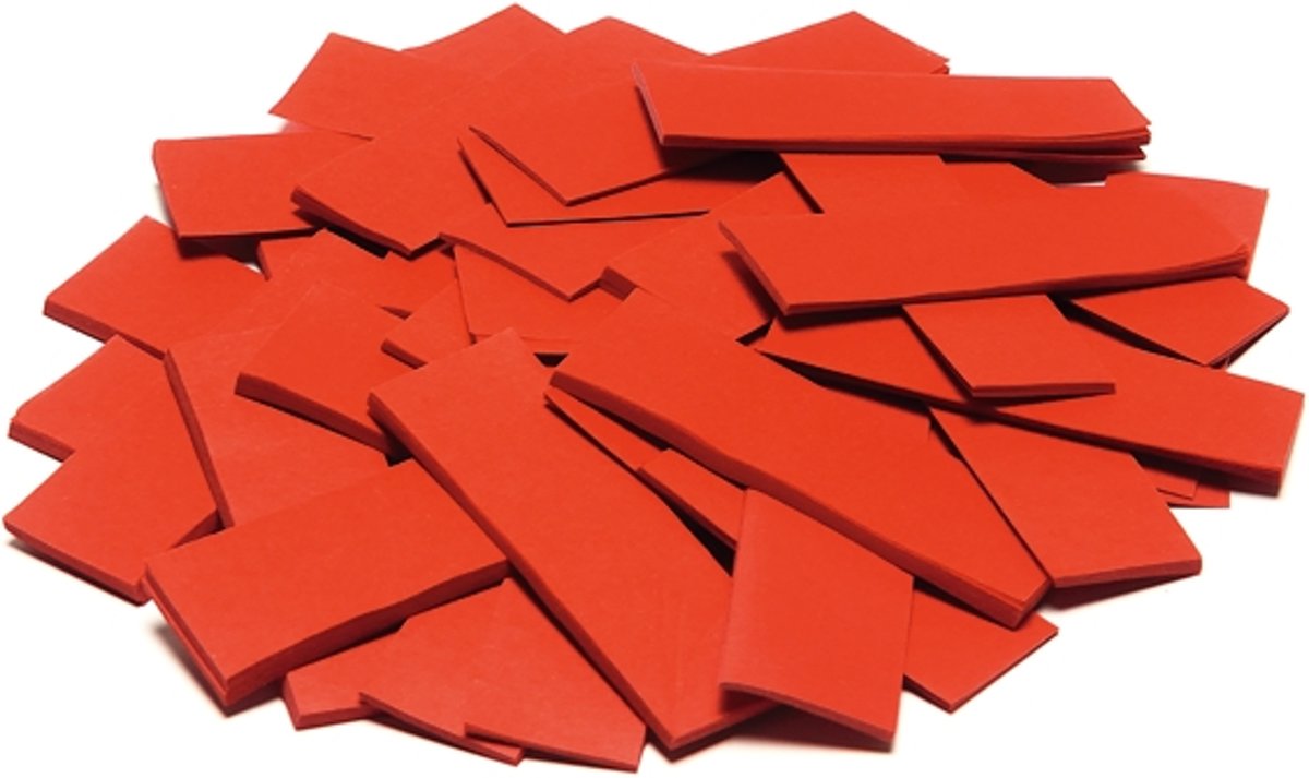TCM FX Slowfall Confetti rectangular 55x18mm, red, 1kg