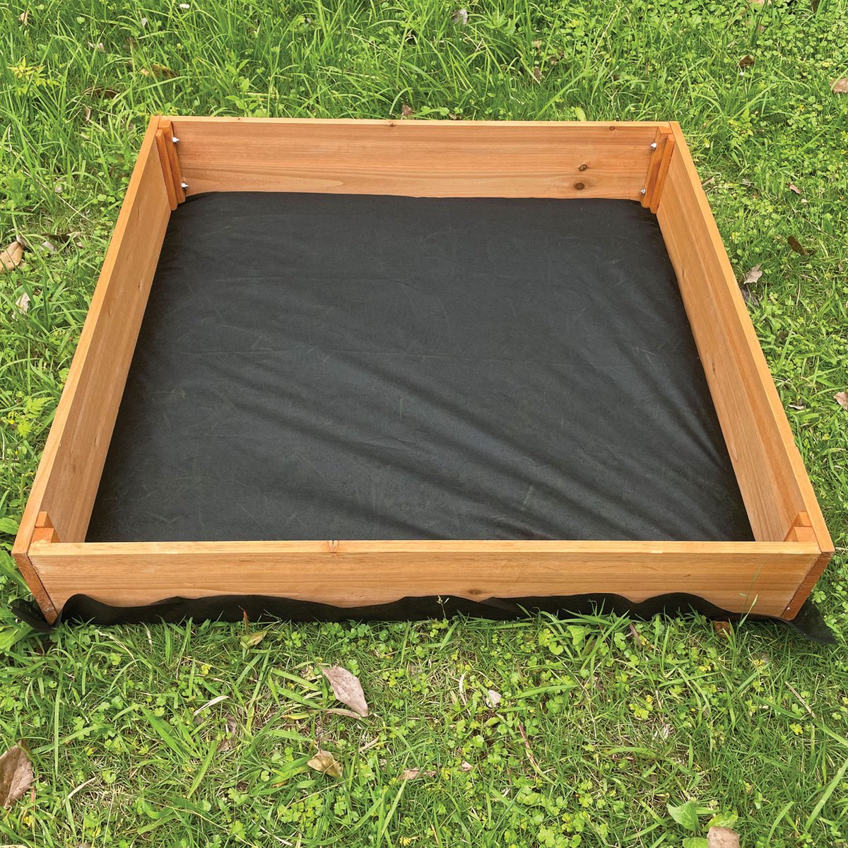 Zandbak - Hout - incl Gronddoek -Buitenspeelgoed Tuin voor Jongens en Meisjes - 90 x 90 cm