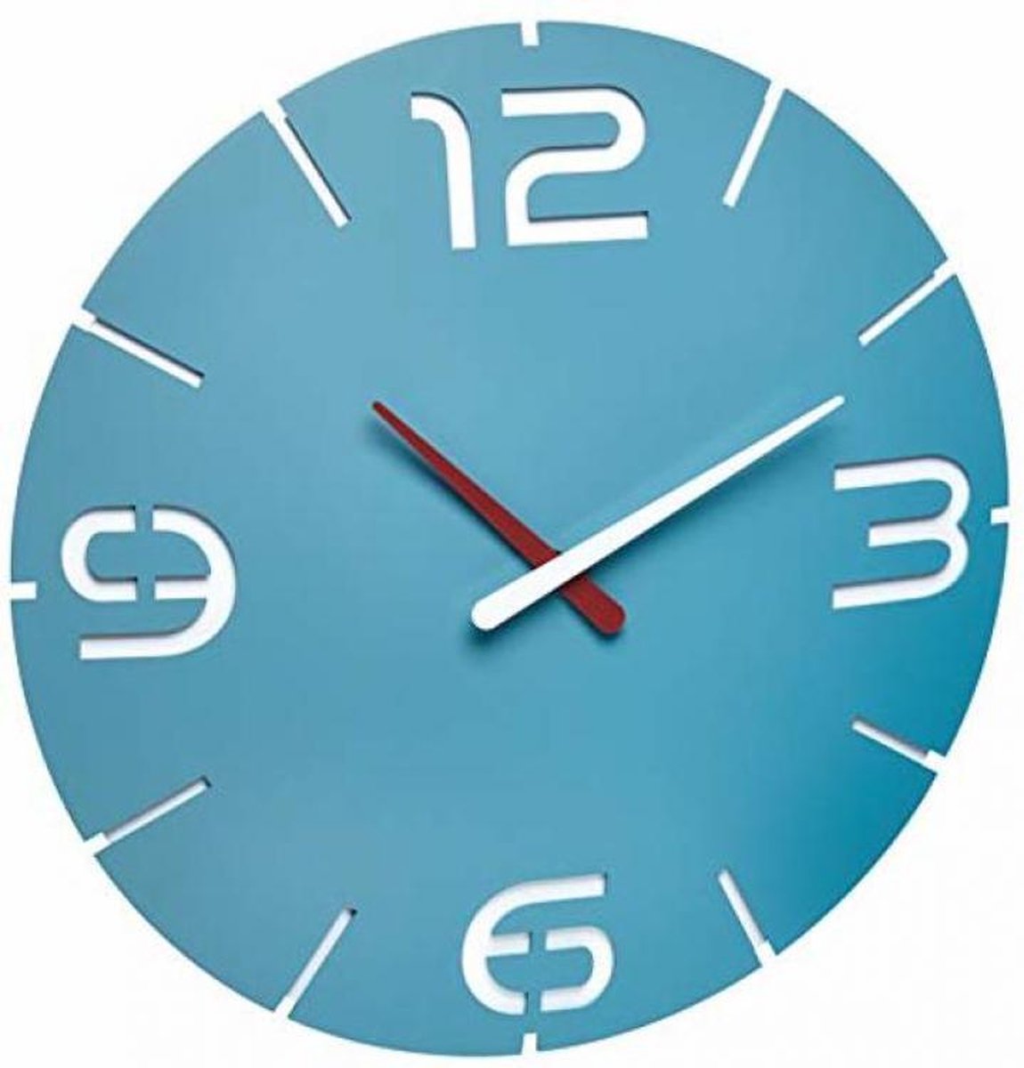 TFA Contour lichtblauw 35 cm klok