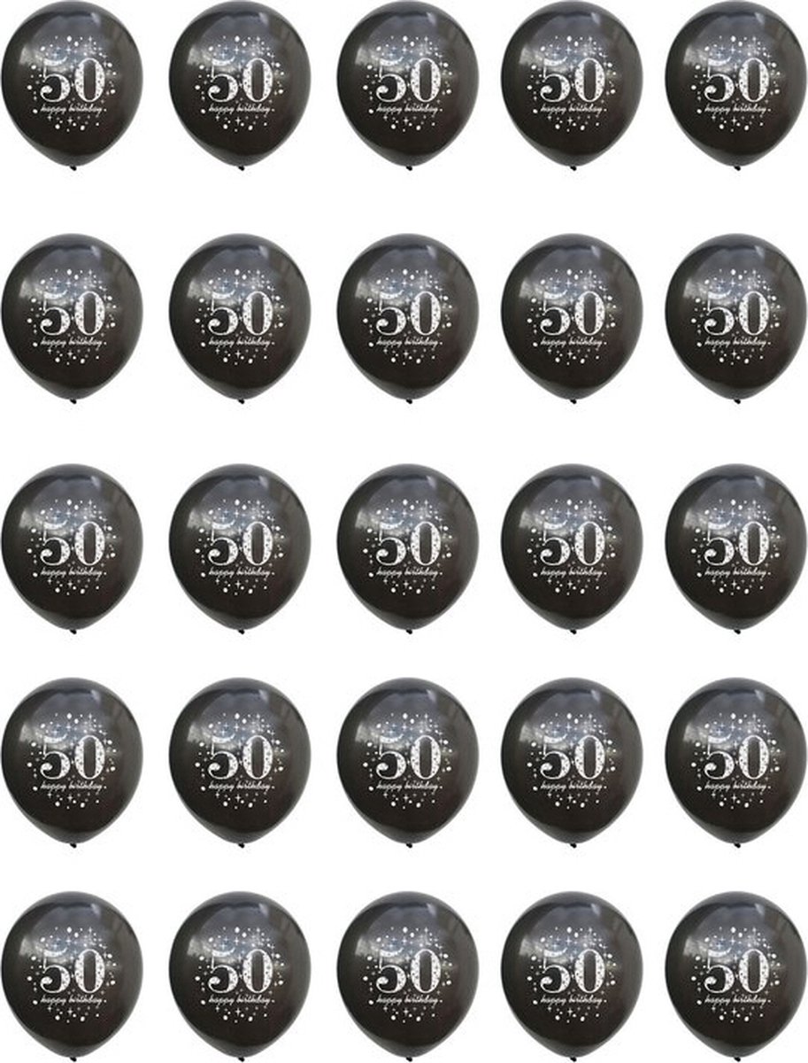 Feestelijke 50 Jaar Ballonnen - Set van 25 Stuks voor een Verjaardag in Stijl!