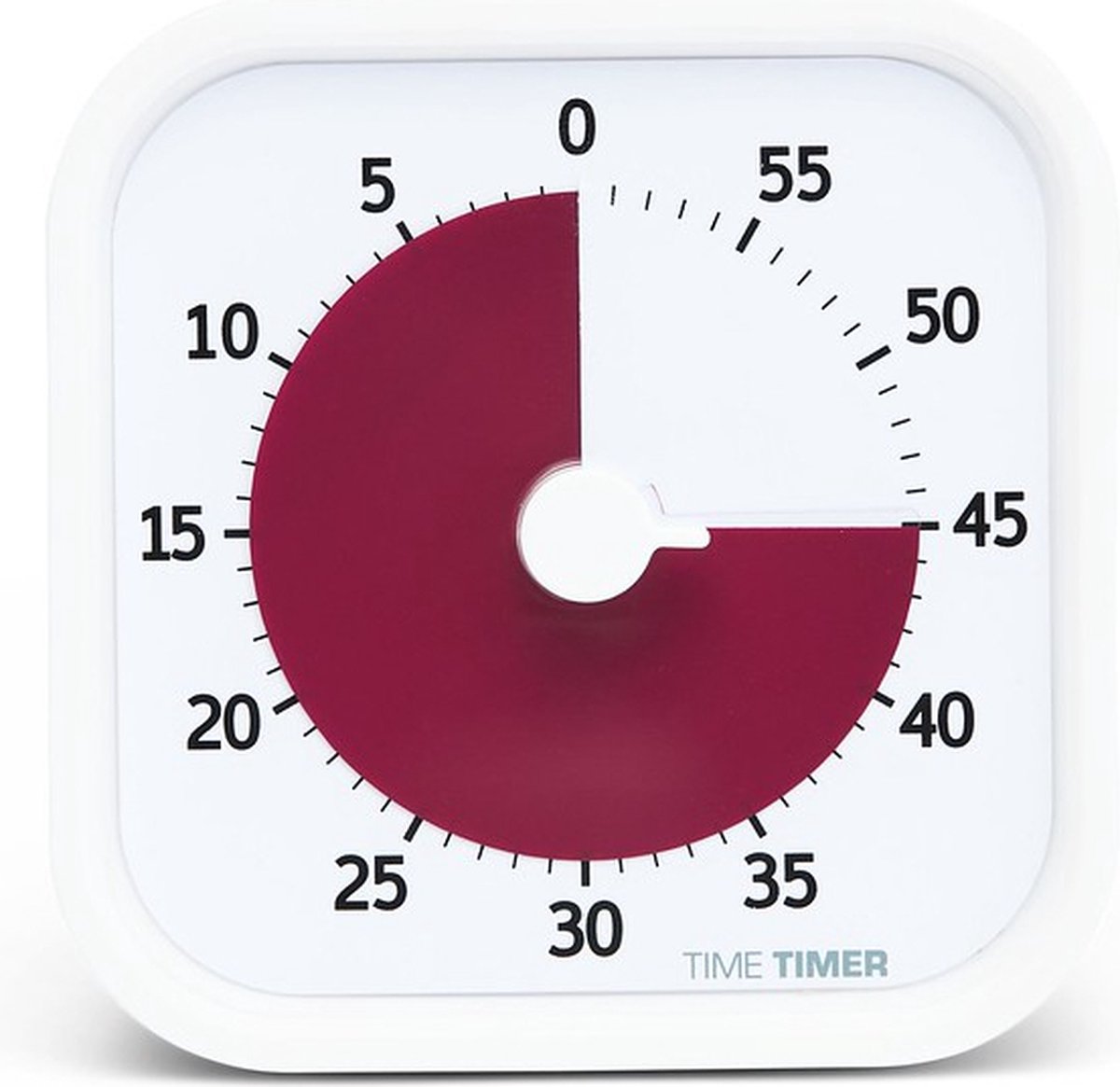 Time Timer HOME MOD — 60 Minuten Visuele Timer Home Edition - Cotton Ball White - Voor Thuisscholing, Homeschool, Studie Tool, Timer voor Bureau, Keuken, Kantoor en Vergaderingen zonder Luid Getik