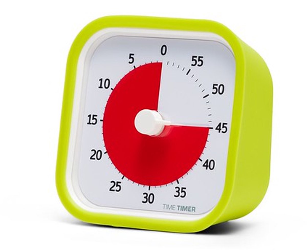 Time Timer® - MOD - Lime green - AANBIEDING / SPECIALE EDITIE / OP=OP! - schermtijd instellen