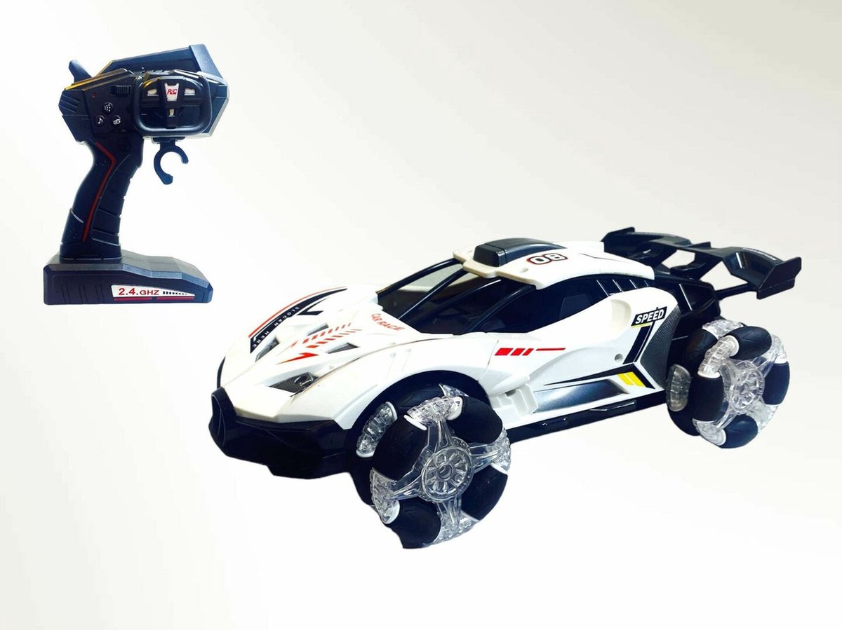 Street Race - Rc auto 2.4GHZ Burn-out - 1:12 Schaal - met rook spray - oplaadbaar