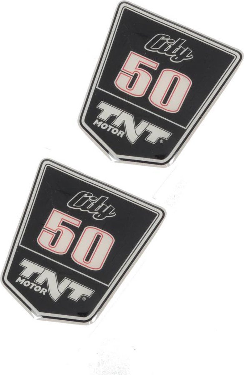 paar logobadges stickers voor motor tnt 50 city dax nieuw