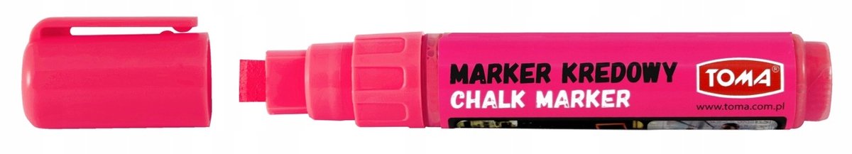 Toma Krijtmarker 5/8mm Punt - Vloeibaar, Uitwisbaar, Roze