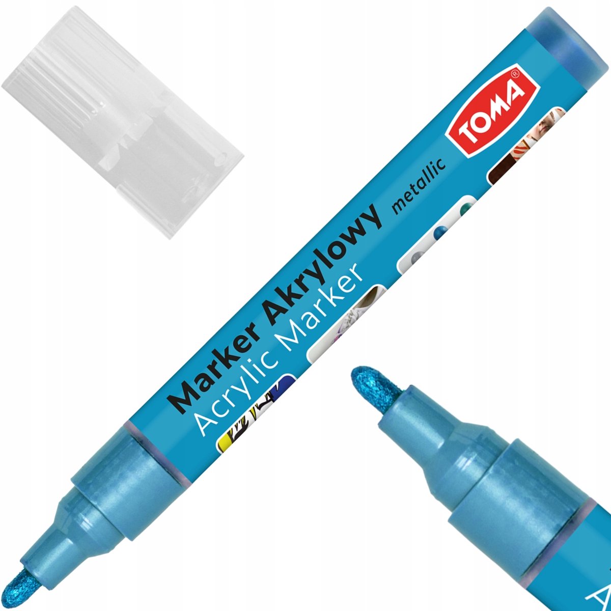 Toma TO-402 Acryl Marker 2.5mm Lichtblauw Metallic