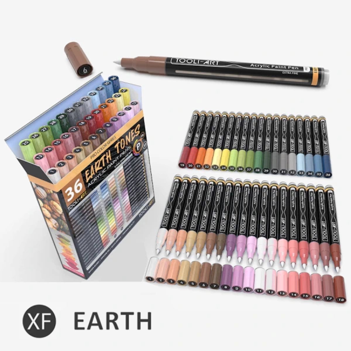 Tooli Art Marker set Earth 0.7mm