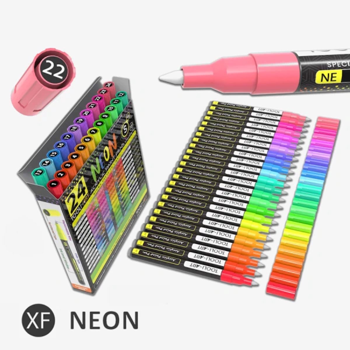 Tooli Art Marker set Neon 0.7mm