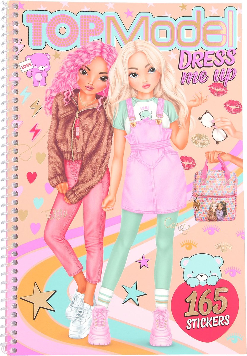 Topmodel Stickerboek Dress Me Up Papier Oranje 8-delig