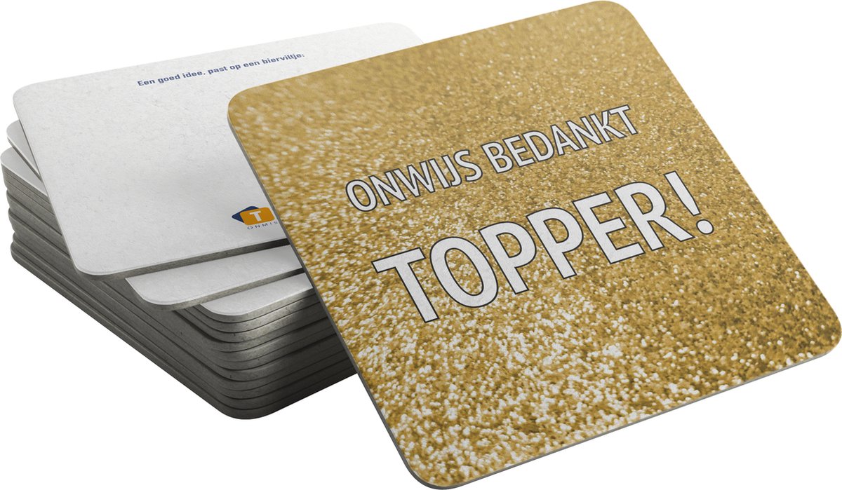 Bierviltjes Bedankt Topper (20 stuks)