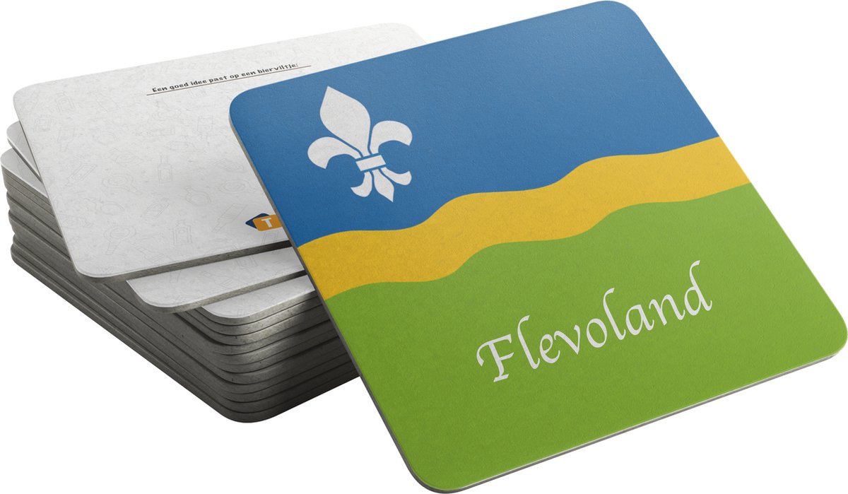 Bierviltjes Vlag Flevoland (20 stuks)
