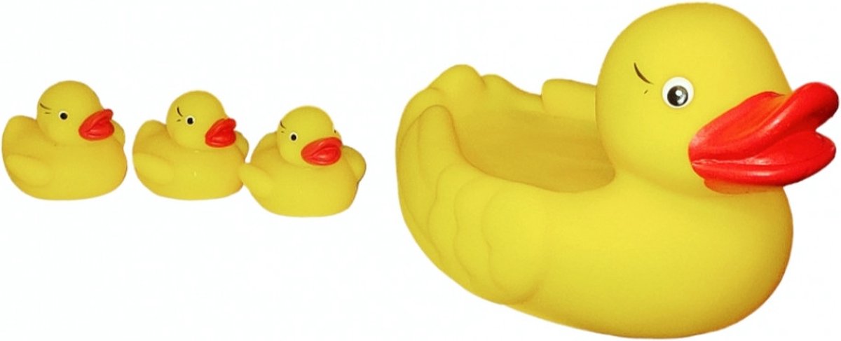 Eendenfamilie Badspeelgoed - 4 Stuks - Veilig, Educatief en Speels Badspeelgoed voor Baby’s en Peuters