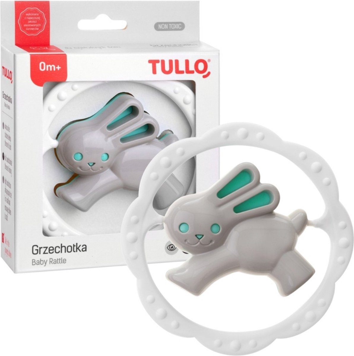 Tullo Haas rammelaar grijs/turkoois, 0m+