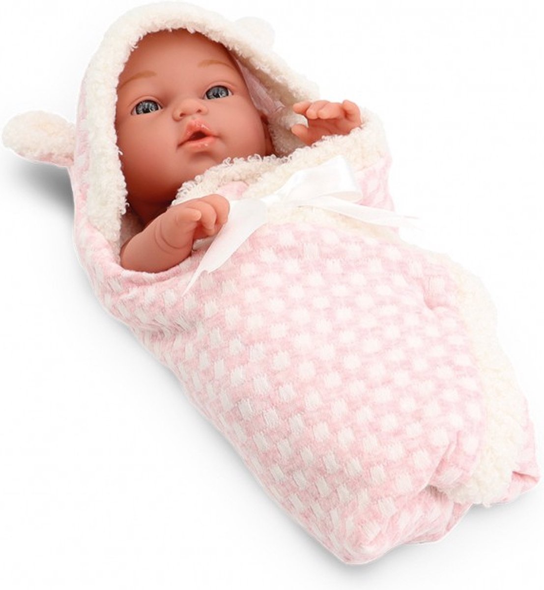 Babypop de Luxe - 30 cm - Tachan - Met Inbakendoek - Swaddle Baby