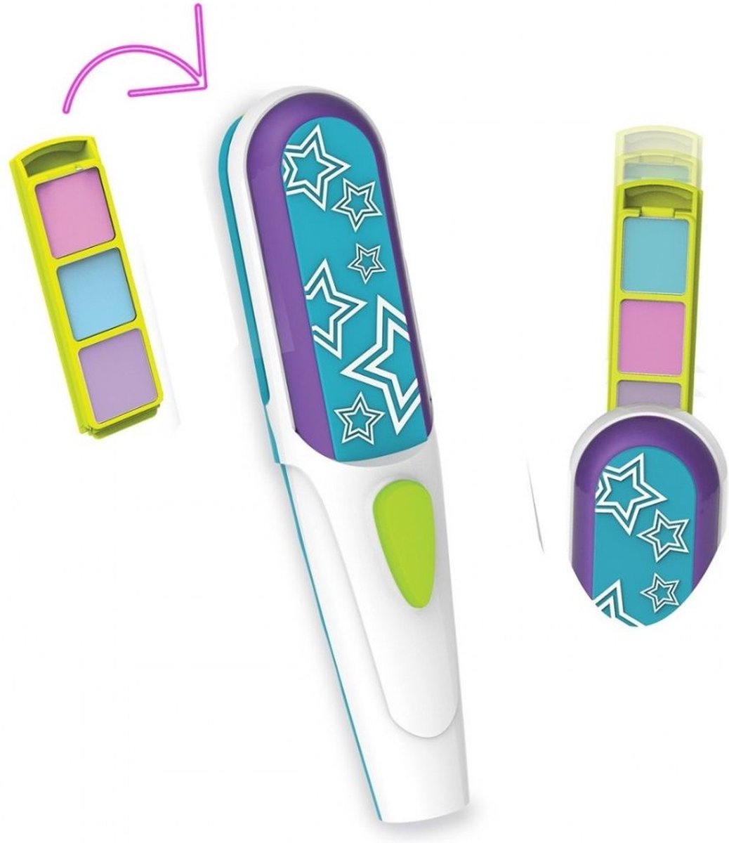 Haarkrijt Applicator met Krijt, Kam en Clips - Hair Chalk Tachan - 6 Kleuren - Applicator voor Kleuren aan je Haar