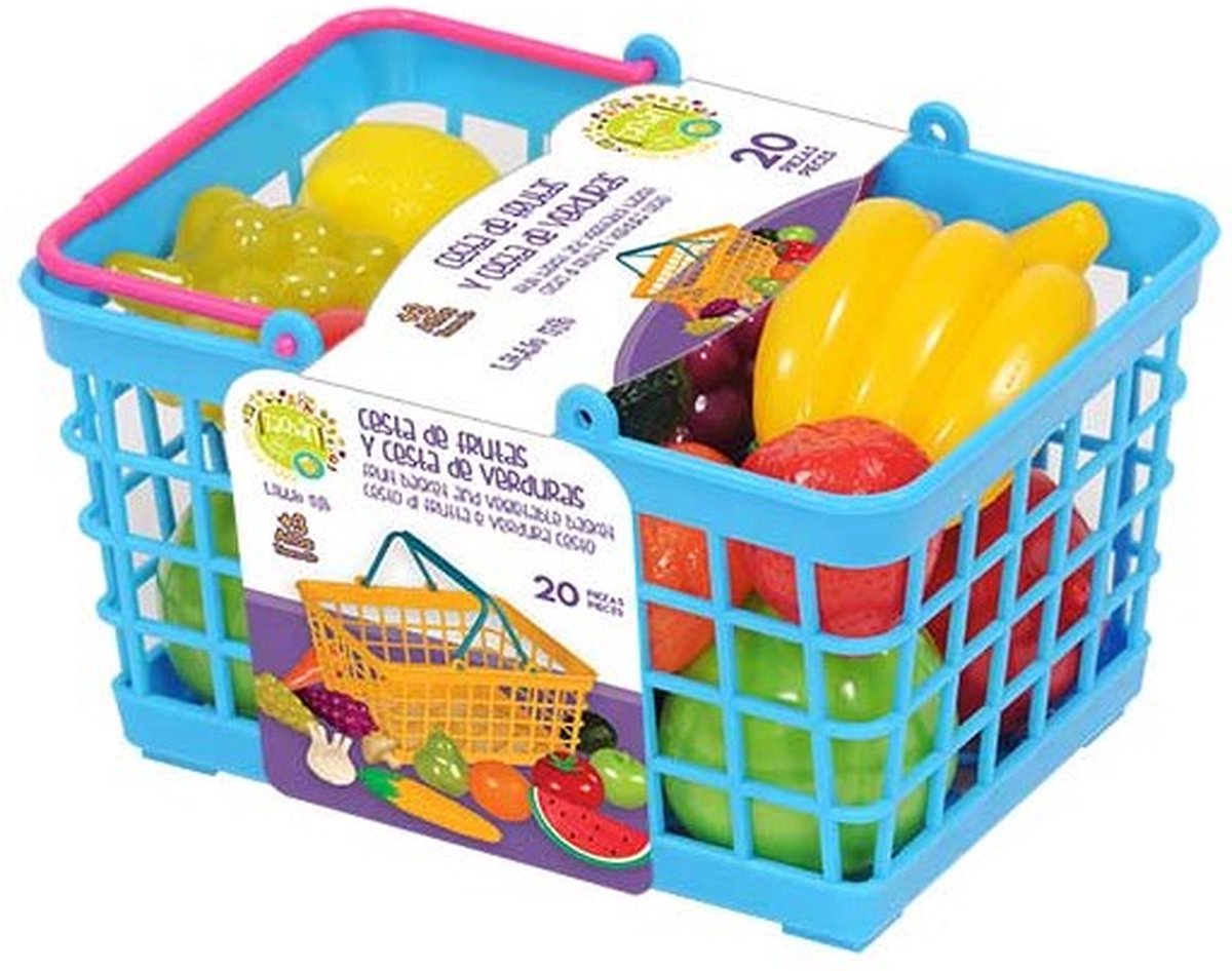 Winkelmandje met Speelgoed Fruit - Tachan - 20-Delig