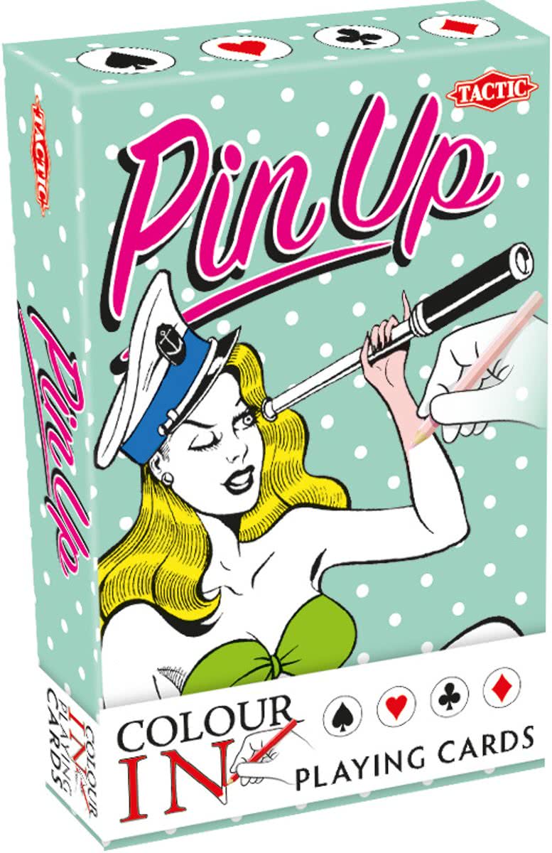 Colour-In Speelkaarten Pin Up