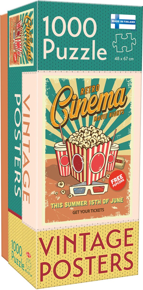Puzzle Lovers Vintage Posters Retro Cinema 1000 pcs puzzle