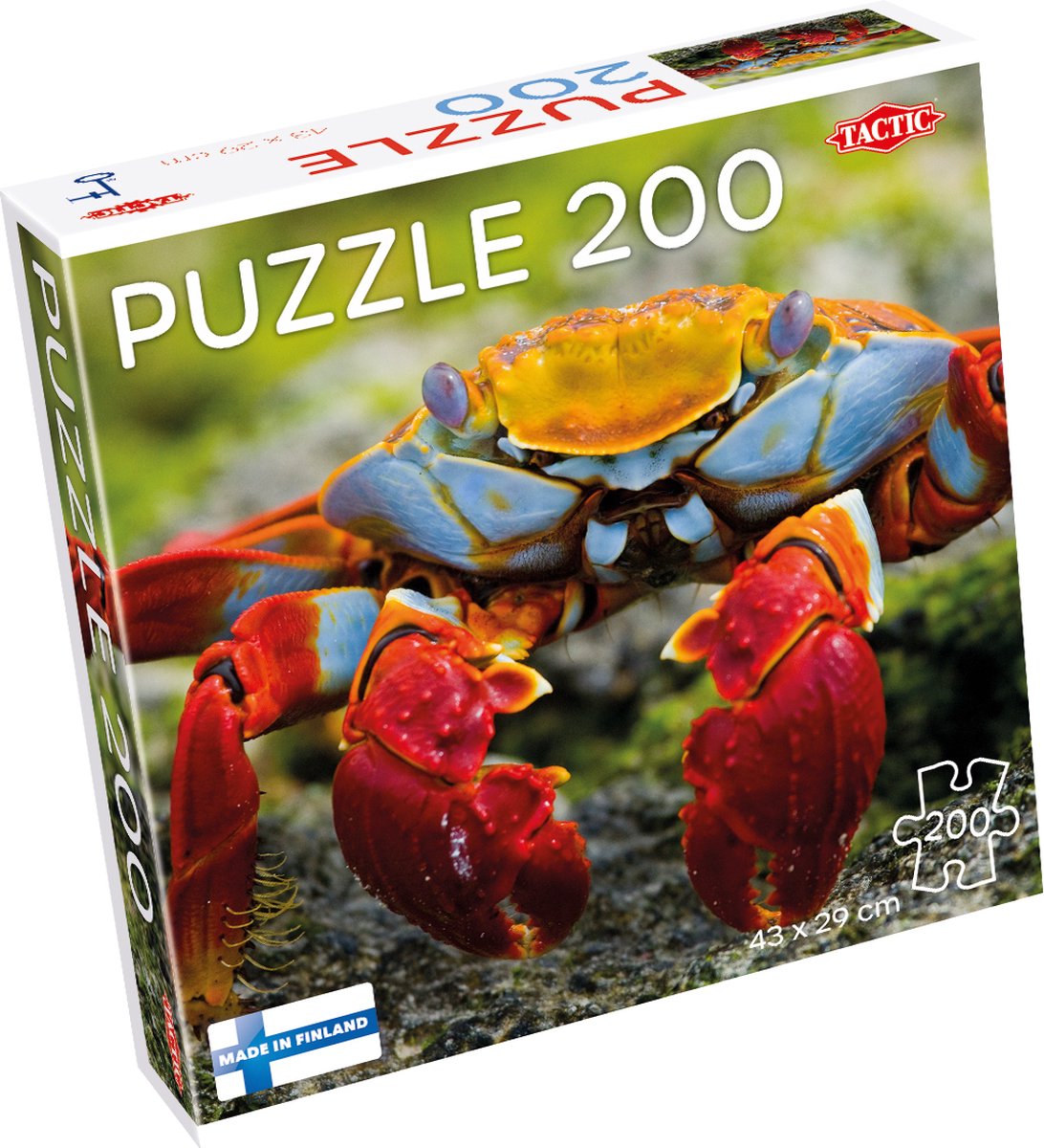 Tactic legpuzzel dieren Colourful Crab 200 stukjes karton puzzel.