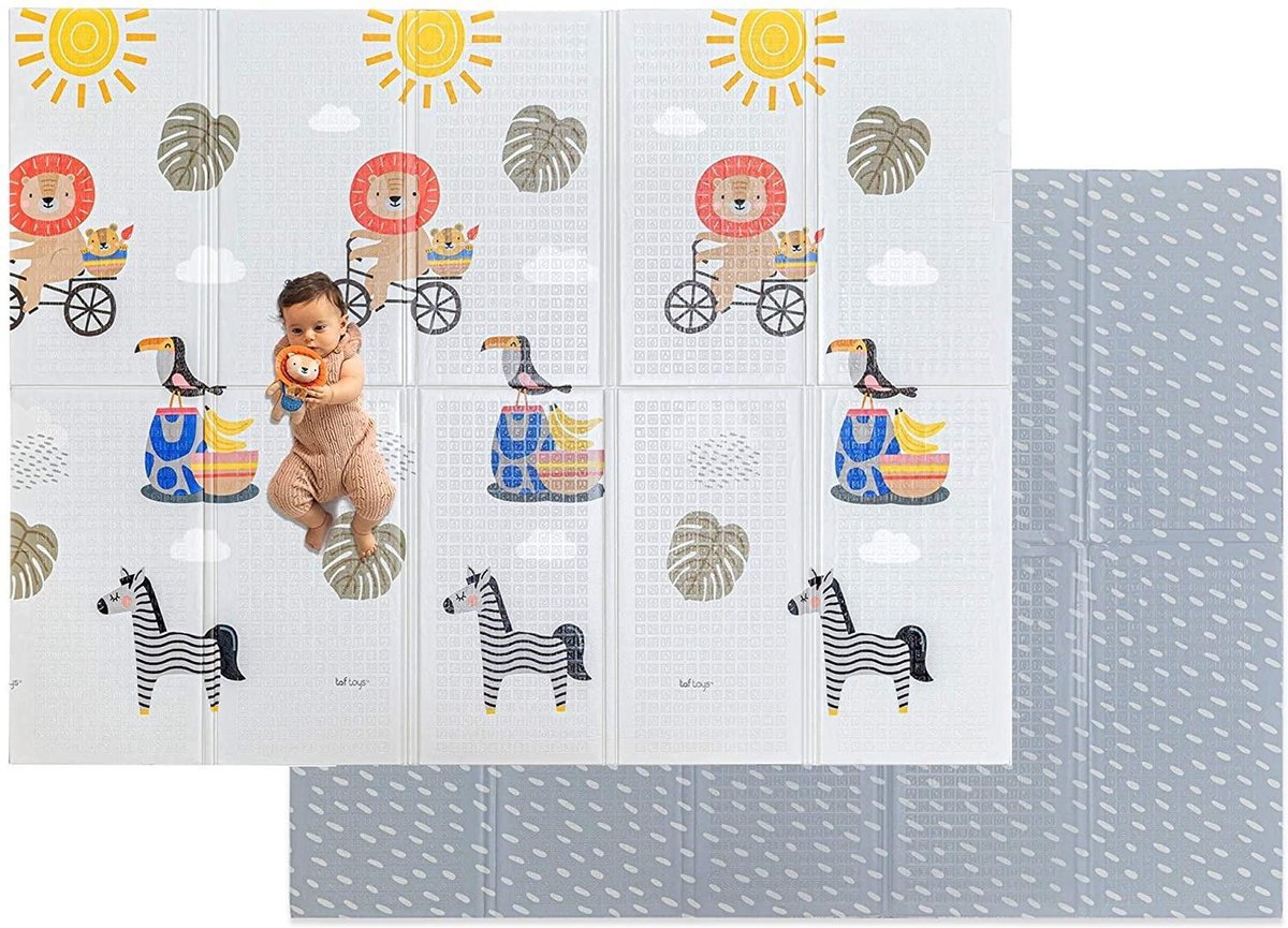 Taf Toys Speelkleed Savannah Junior 150 X 200 Cm Foam Grijs