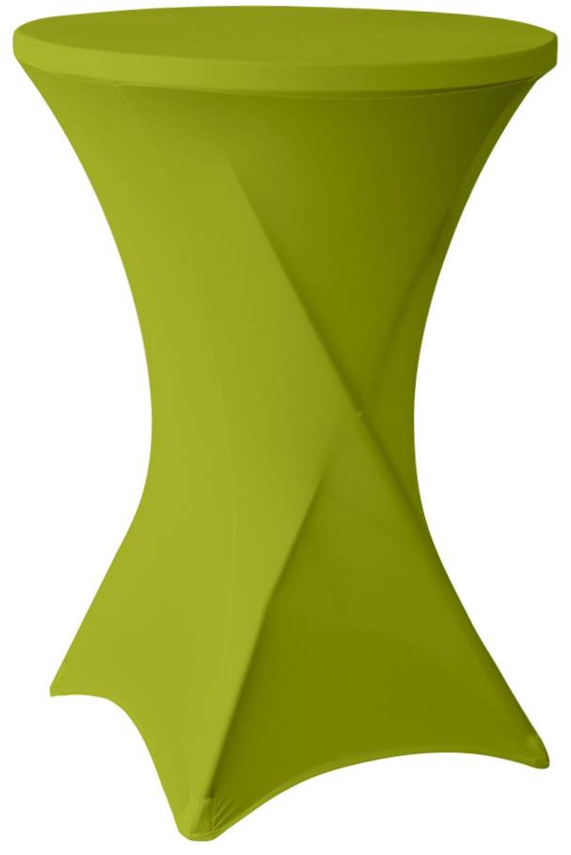 Statafelrok Appel Groen 80cm - Statafelhoes - Tafelrok - ∅80-85x110cm - Tafelrokkenshop.nl