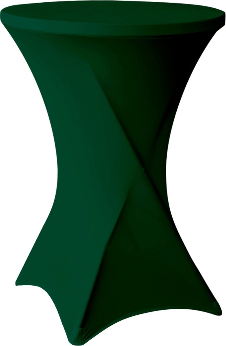 Statafelrok Donkergroen 80cm - Statafelhoes Groen - Tafelrok - ∅80-85x110cm - Tafelrokkenshop.nl