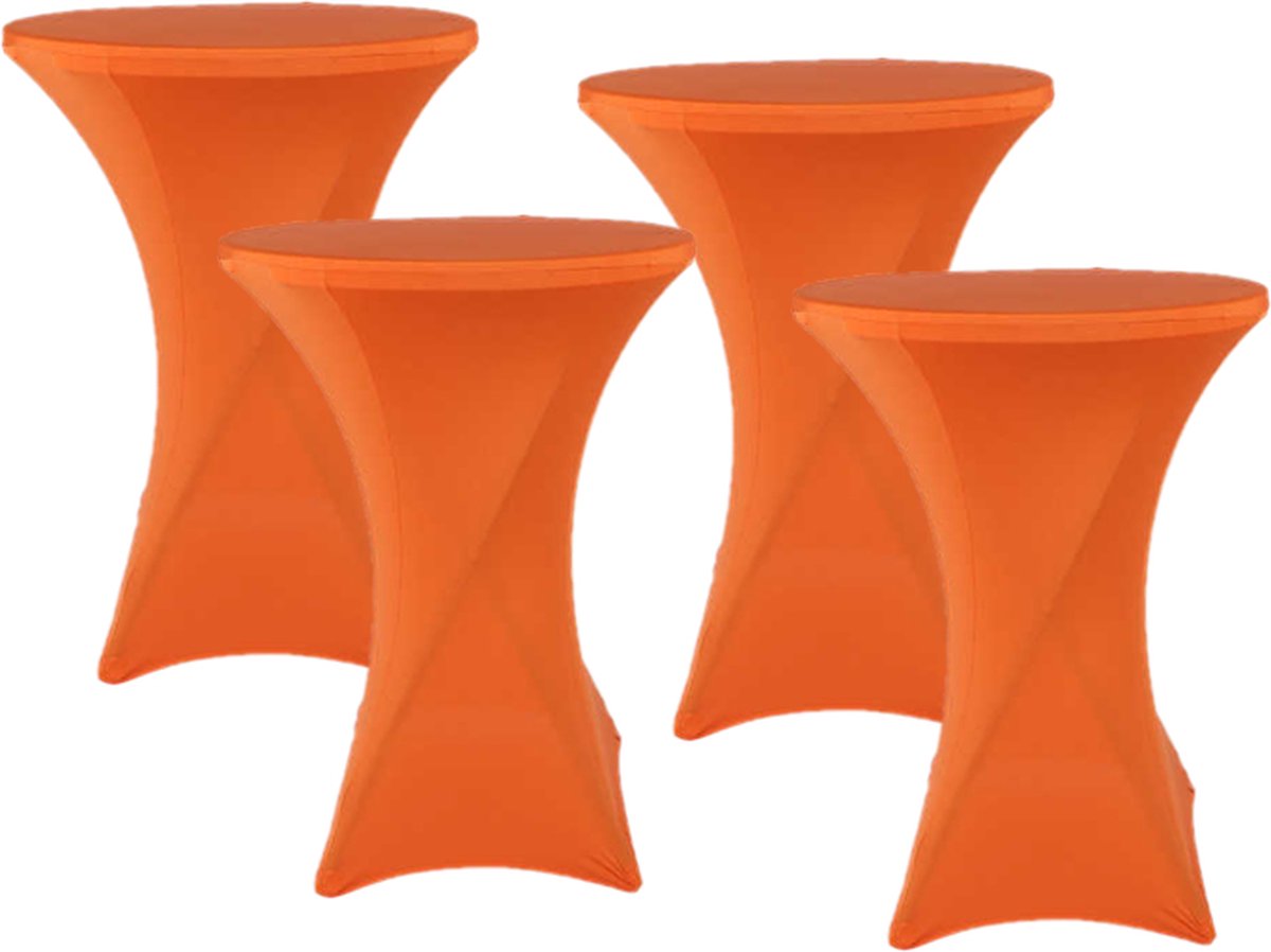 Statafelrok Oranje 80cm - Statafelhoes -   - Set van 4 - Bezza Media