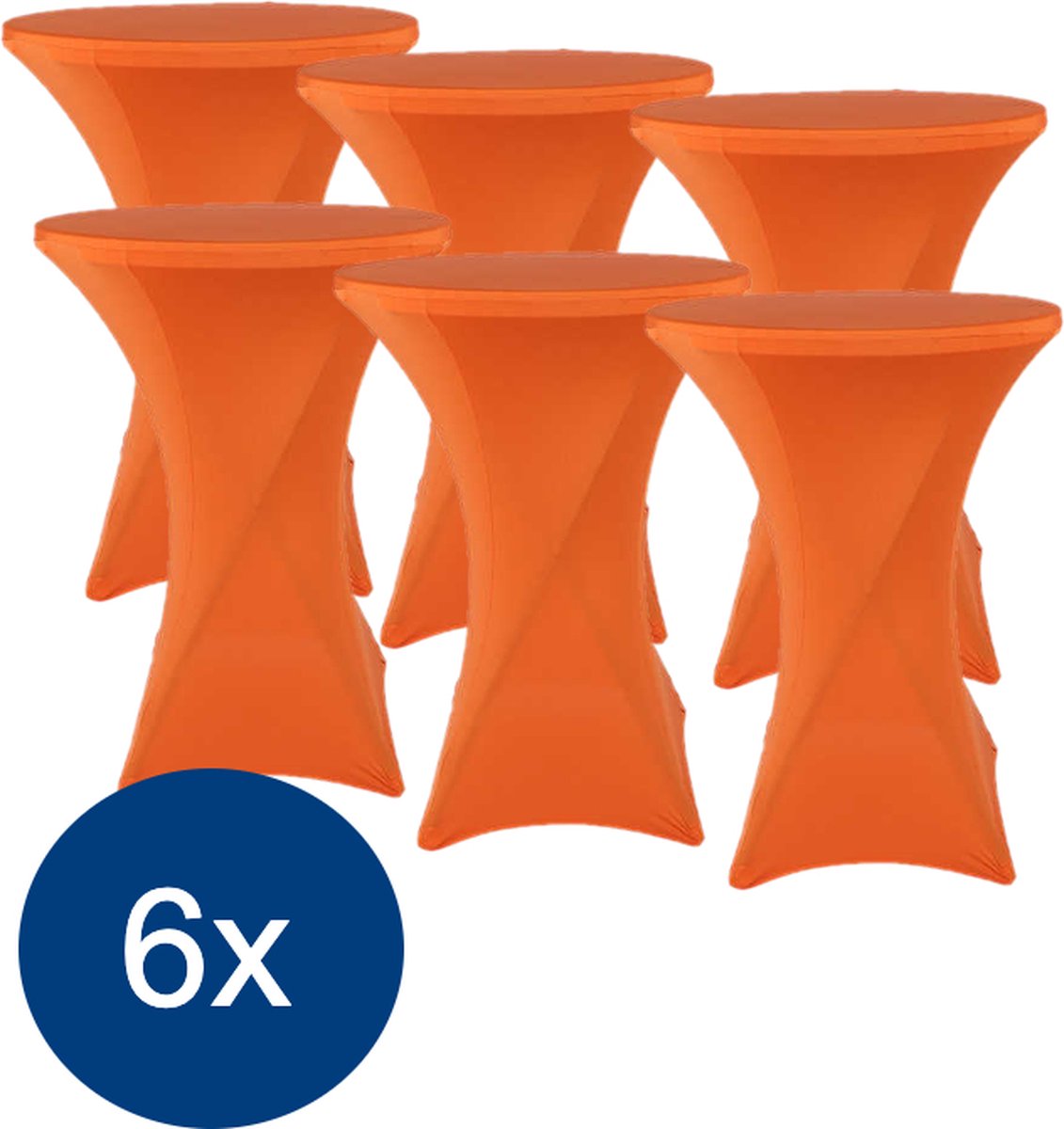 Statafelrok Oranje 80cm - Statafelhoes -   - Set van 6 - Bezza Media
