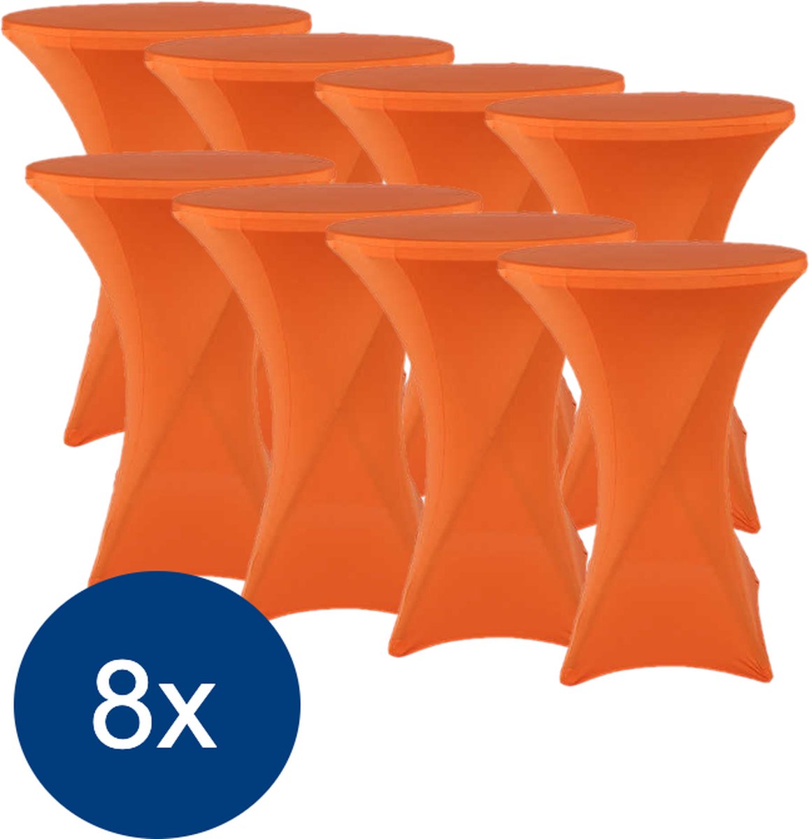 Statafelrok Oranje 80cm - Statafelhoes -   - Set van 8 - Bezza Media